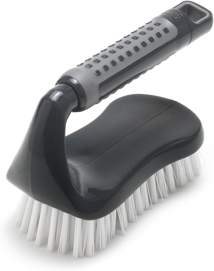 Addis ComfiGrip Floor Scrub Brush with Iron Handle - Metallic Graphite 1