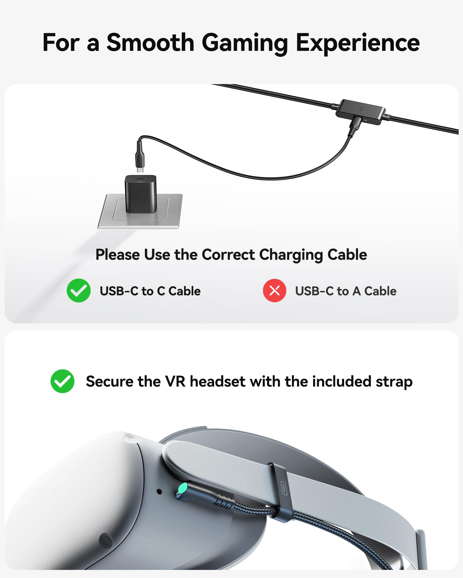 INIU 5M VR Link Cable with Separate Charging Port, USB 3.0 to USB C Cable f 2
