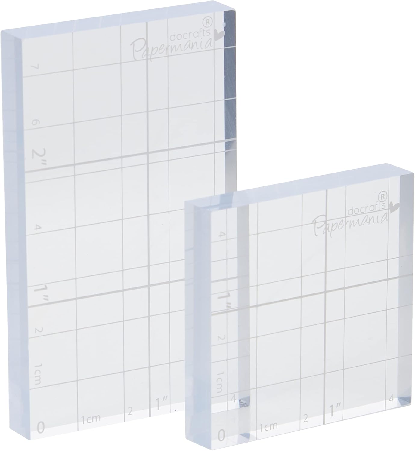 Papermania Stamp Block - Transparent with Grid Lines for Precise Stamping 1
