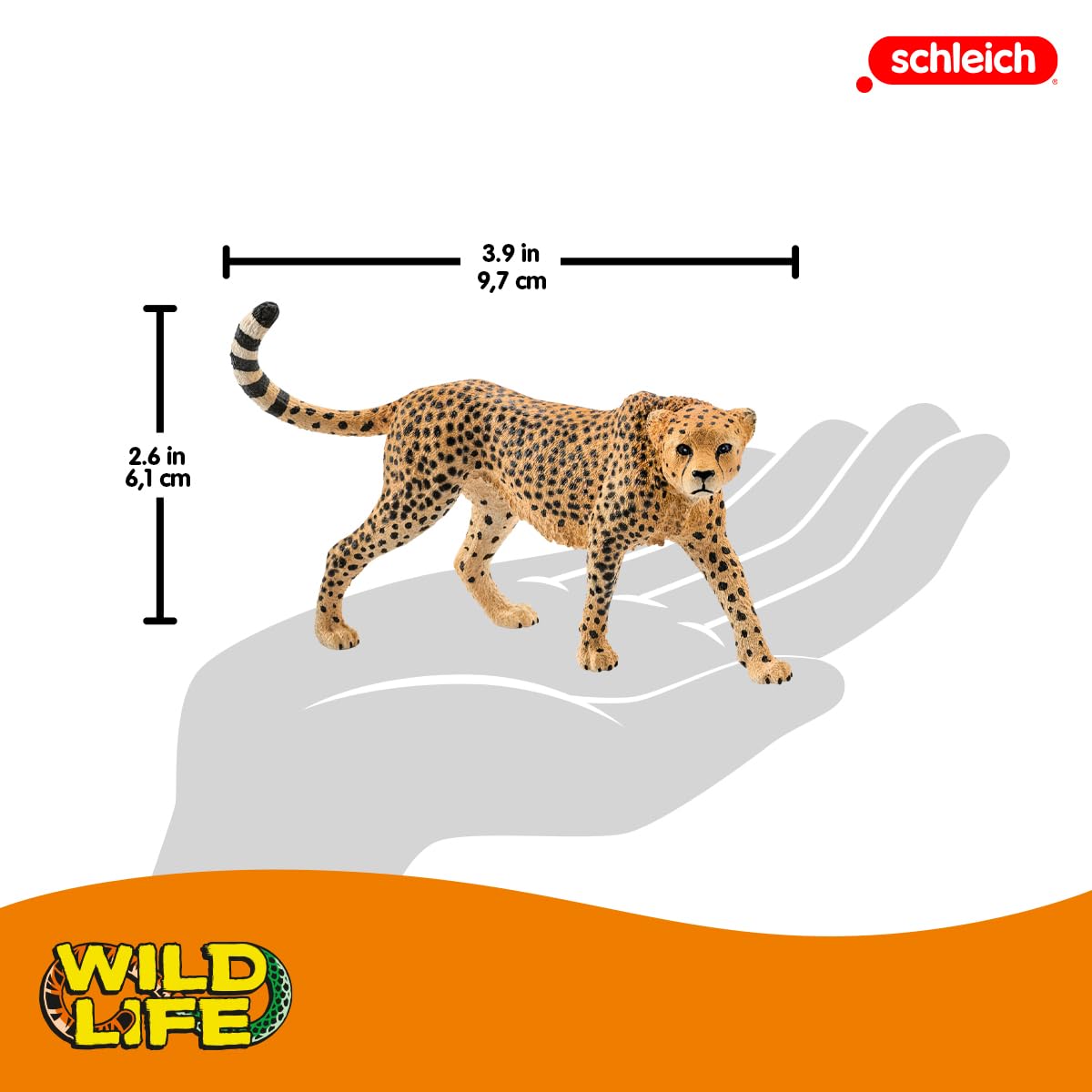 Schleich Cheetah Female Figurine - Wild Life Collection | Ages 3+ | 3.9 inches Tall 3