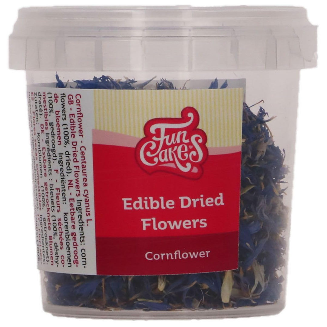 FunCakes Edible Dried Flowers - Cornflower Blue Cake Decoration