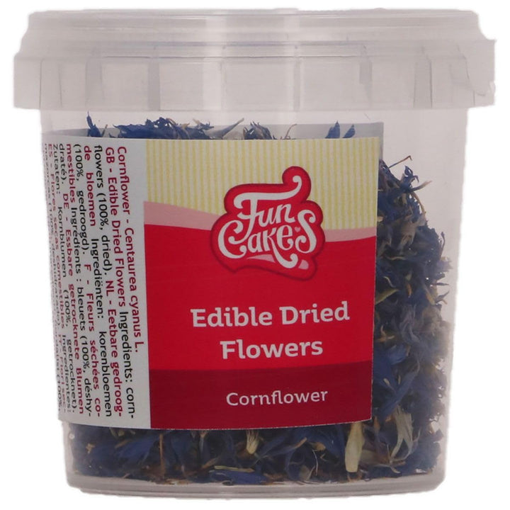 FunCakes Edible Dried Flowers - Cornflower Blue Cake Decoration