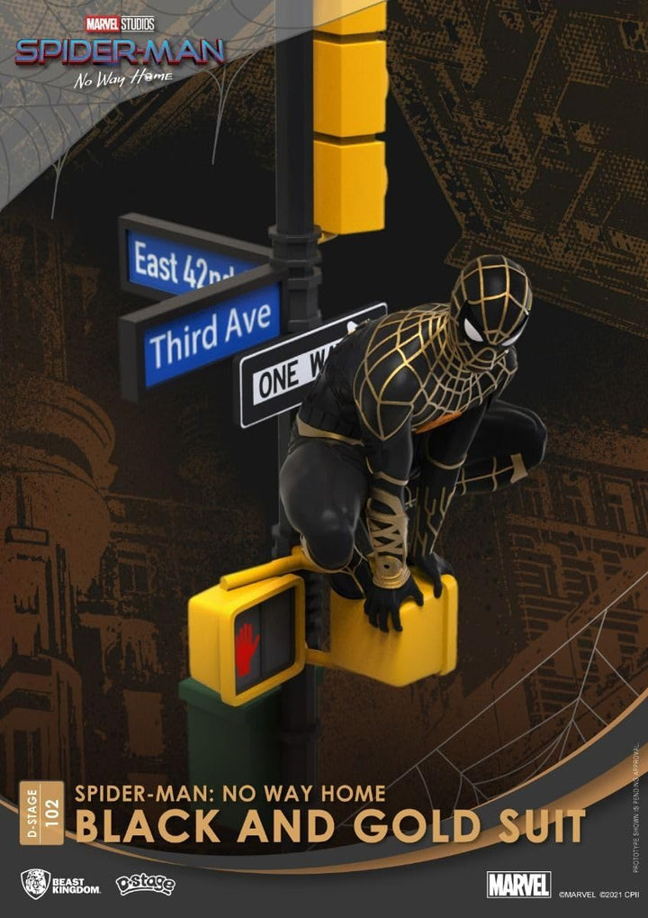 Beast Kingdom DS-102-Spider-Man: No Way Home-Black and Gold Suit