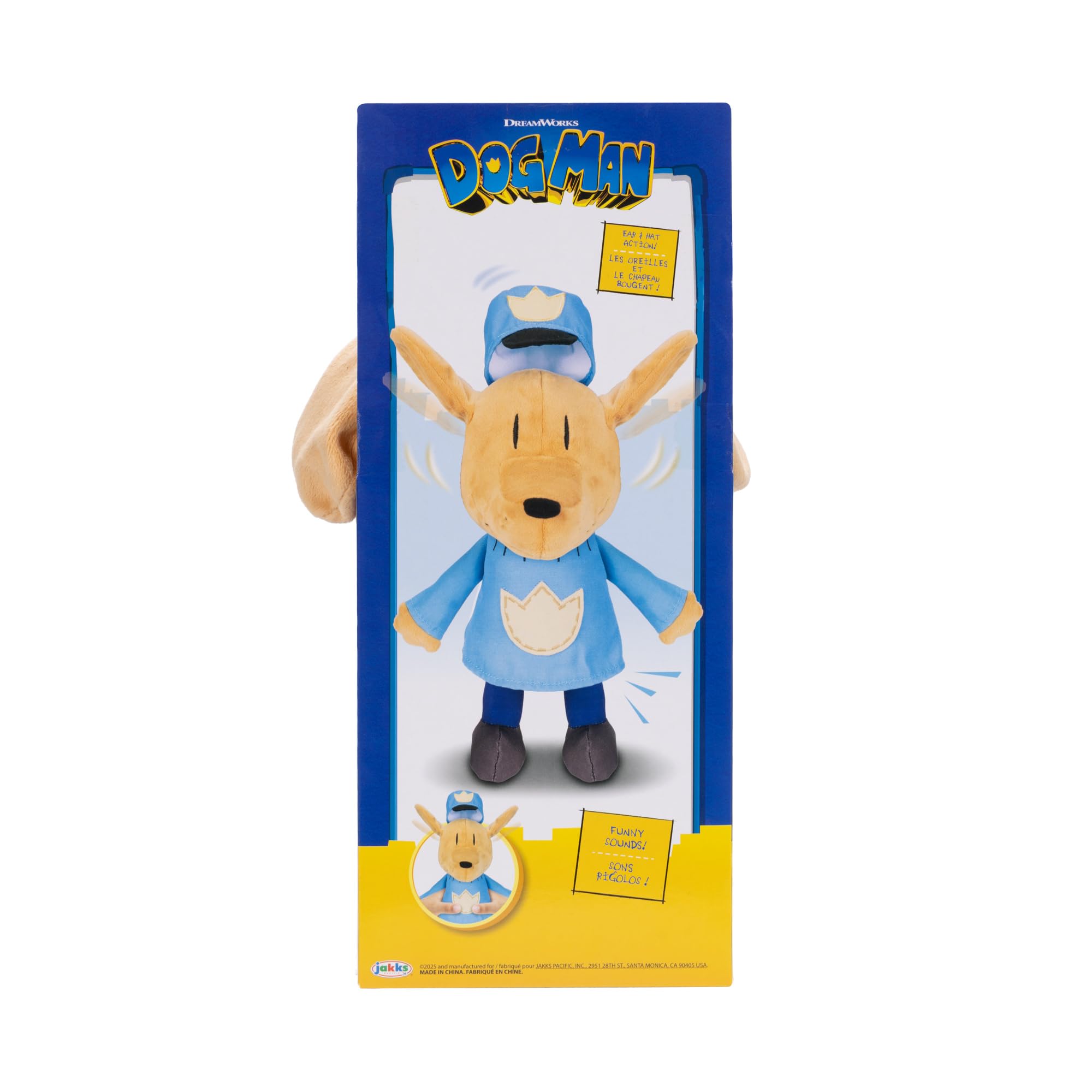Dog Man - Interactive Plush Toy with Flipping Ears and Fart Sound | Ages 4+ | Medium Size 4