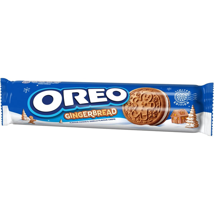 Oreo Limited Edition Gingerbread Flavour Sandwich Biscuits with Vanilla Crème