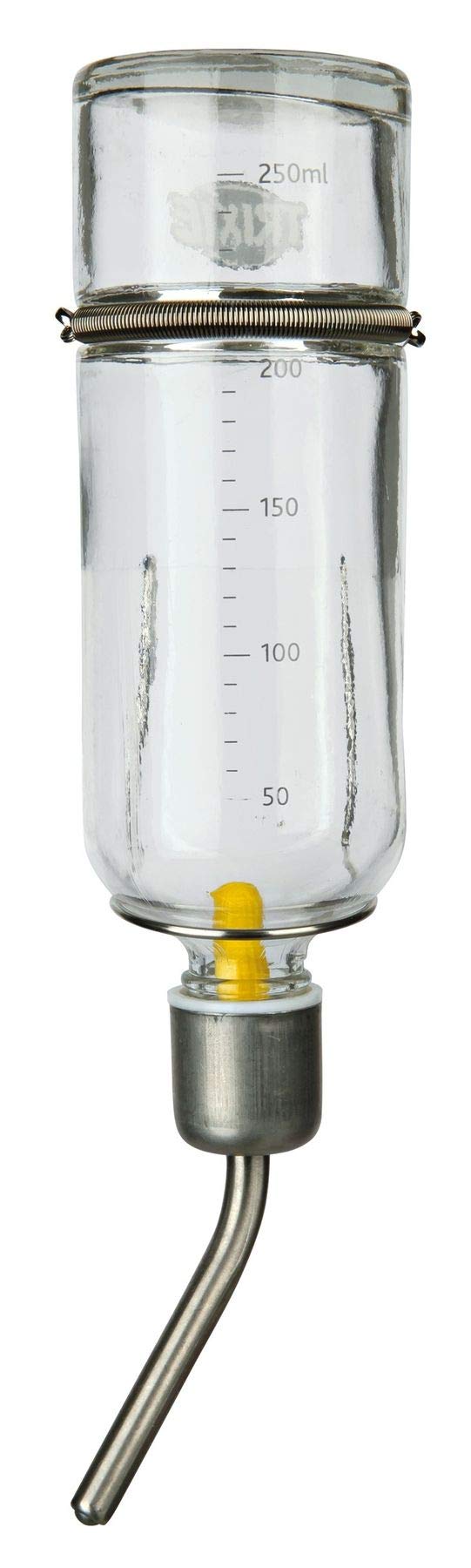 TRIXIE Small Animal Glass Water Bottle - 250 ml Capacity | Bite-Proof | Secure Attachment 1