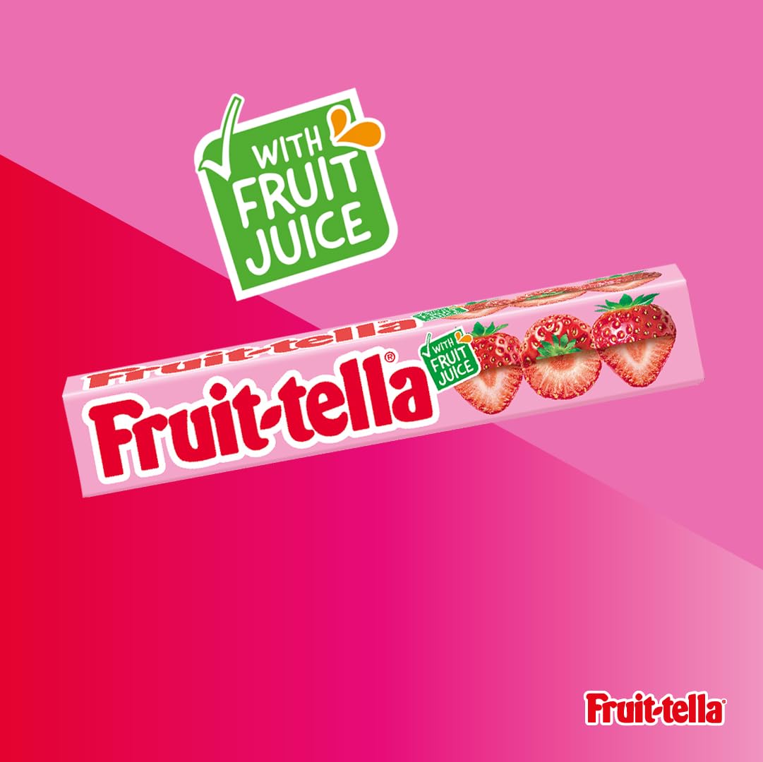 Fruittella Simply Strawberry Soft Chews - Vegan, Gluten-Free Fruit Flavoured Party Sweets 3