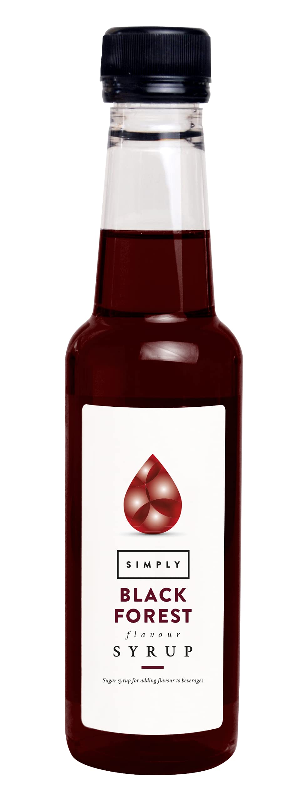 Simply Black Forest Flavoured Syrup - Vegan, Nut Free, 250 ml | For Coffee & Baking 1