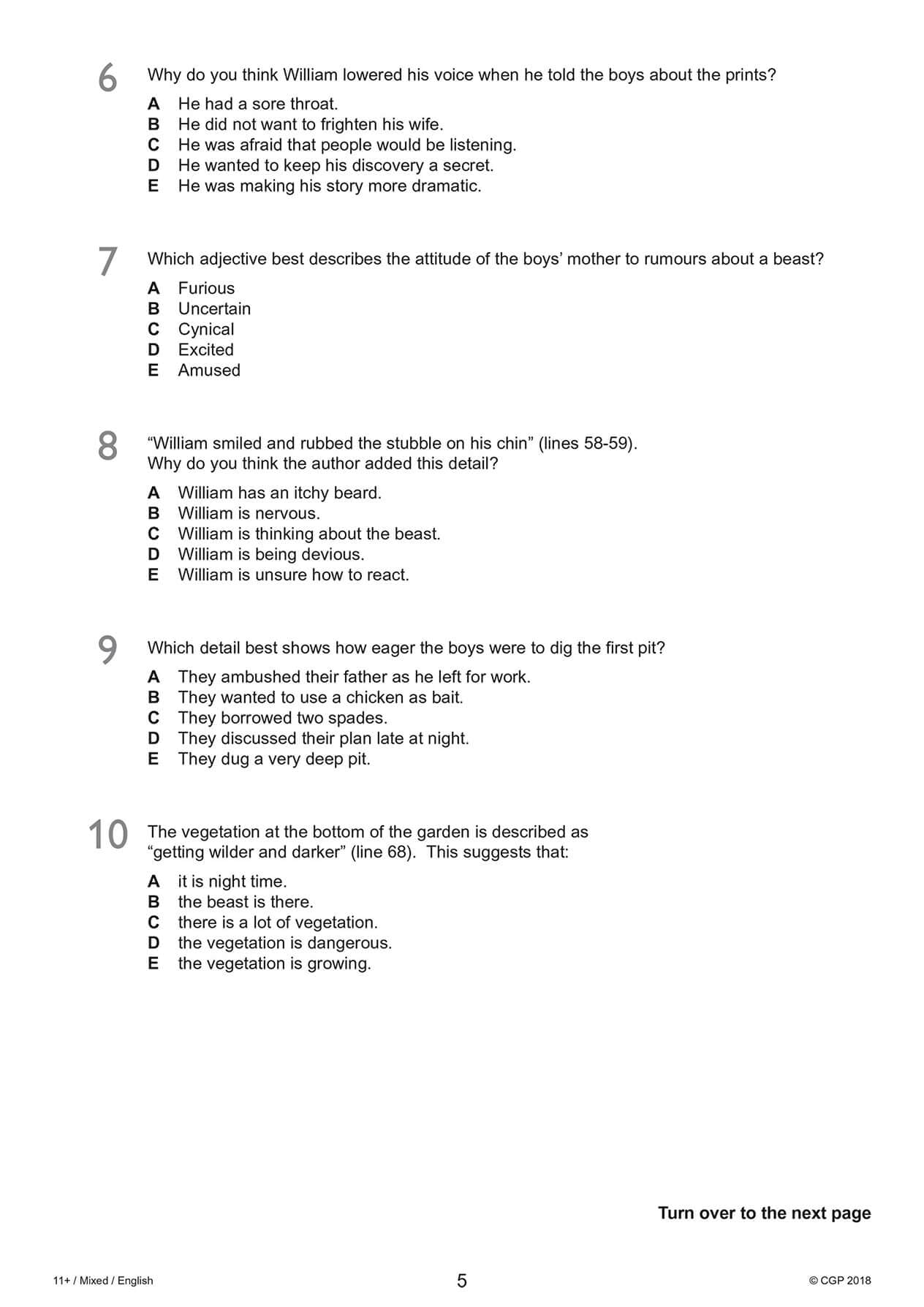 CGP 11+ GL Practice Papers Mixed Pack - Ages 10-11 with Parents' Guide & Online Edition 9