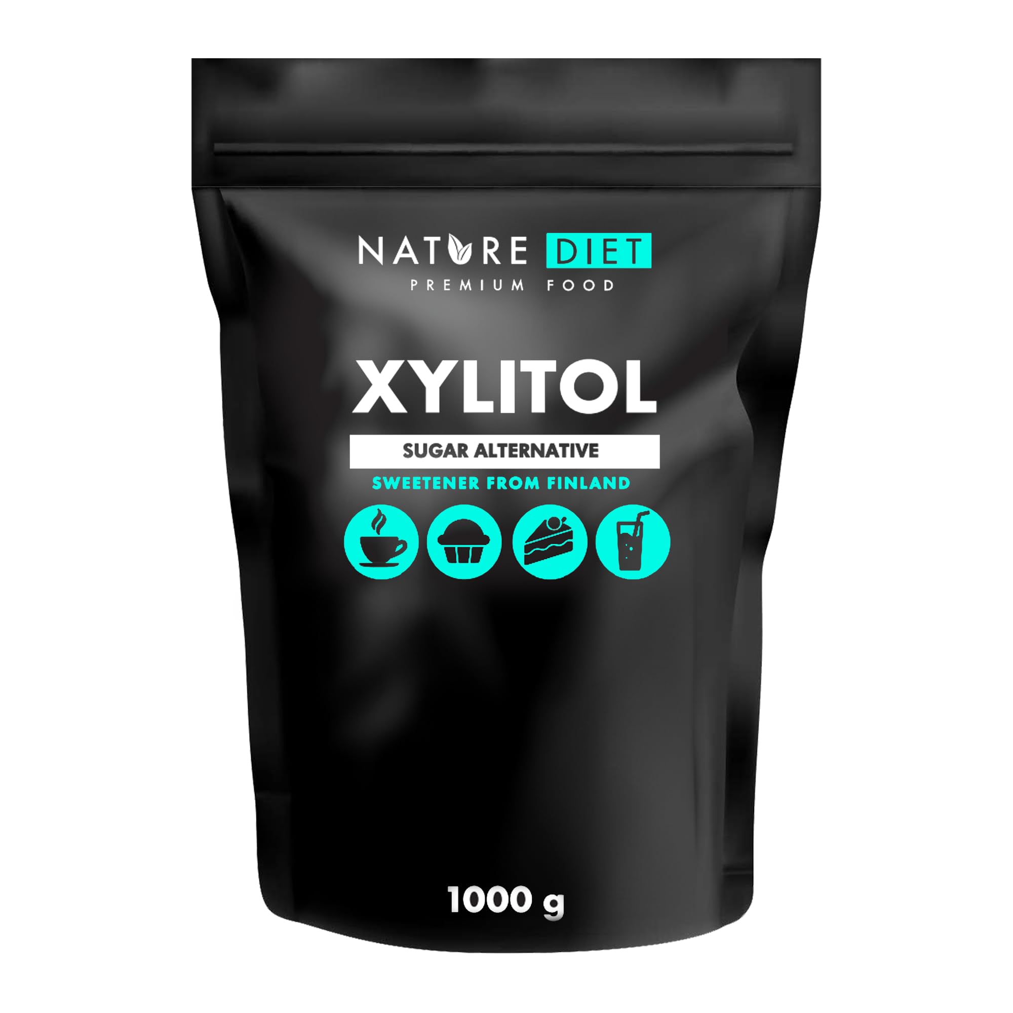 Nature Diet Xylitol Sugar Substitute - 1kg Birch Sugar from Finland | Low GI Sweetener
