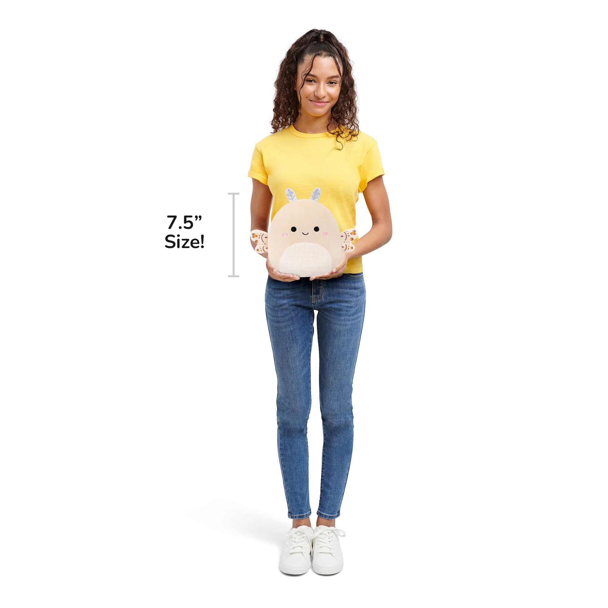 Squishmallows Original 7.5-Inch Berit the Cream Moth Soft Doll | Polyester | Unisex Children 6
