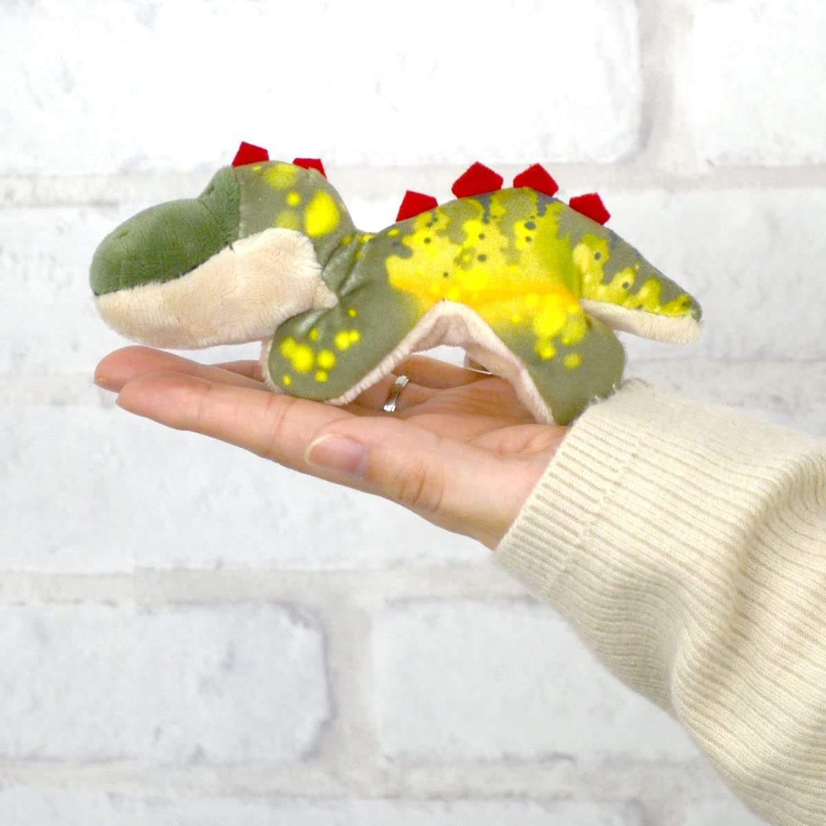 Nici MagNICI Dino Fossily Stuffed Animal - 12cm Green Dinosaur with Invisible Magnets 5