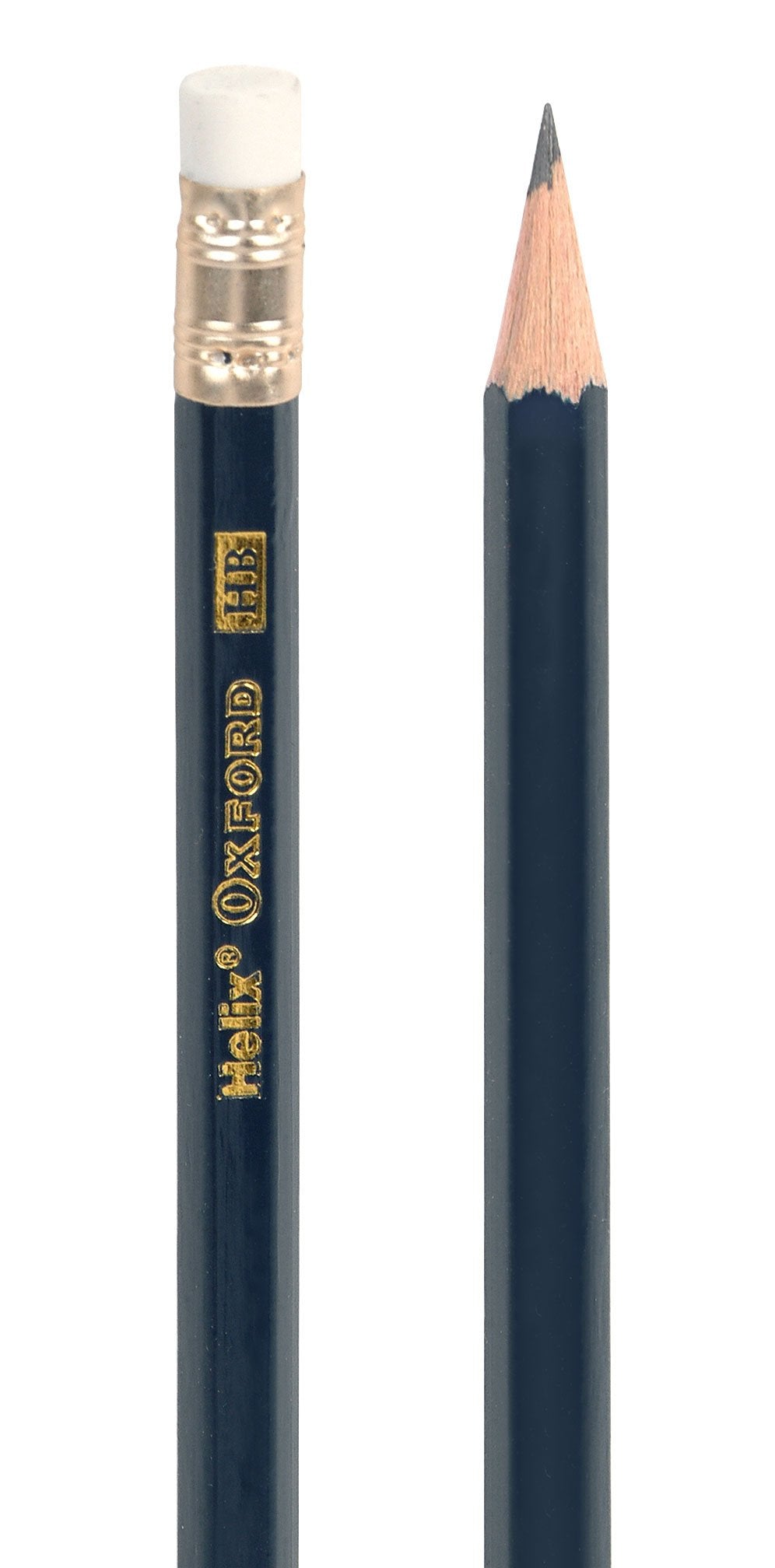 Helix Oxford HB Pencils - 12 Pack with Eraser Tip | Pre-Sharpened | Ideal for Writing & Drawing 4