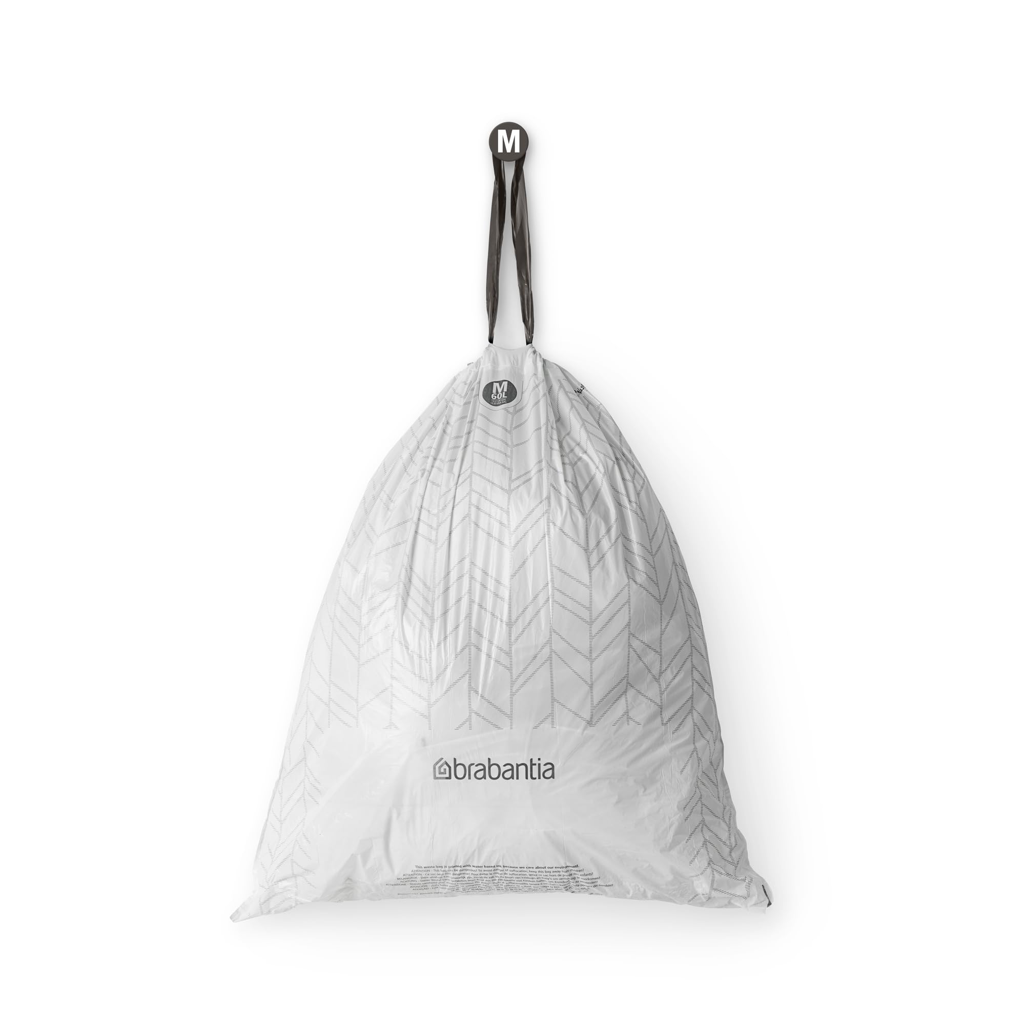 Brabantia PerfectFit Bin Liners - Tear-Resistant Plastic | 60L Capacity | 40 Count