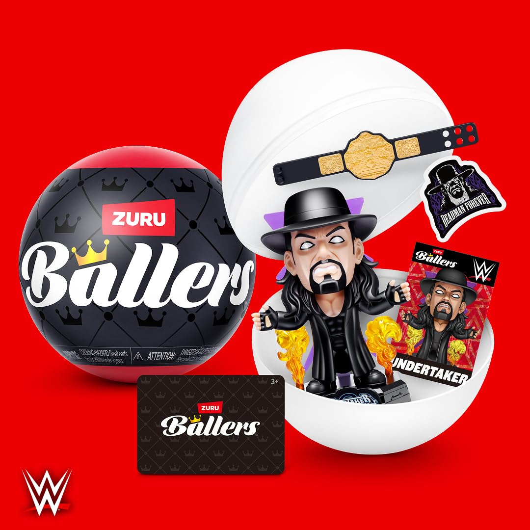 ZURU BALLERS WWE Series 1 Action Figure Playset - 2 Pack | Collectible Wrestlers | Ages 3+ 7