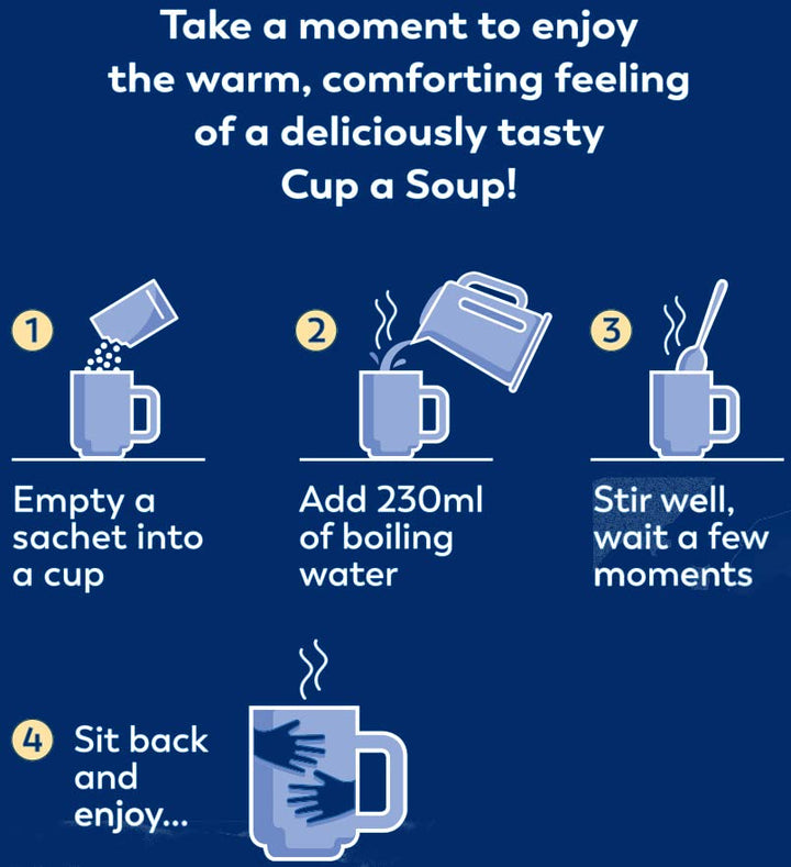Batchelors - Cup a Soup Tomato & Vegetable with Croutons Instant Soup Sachets, 4 Pack