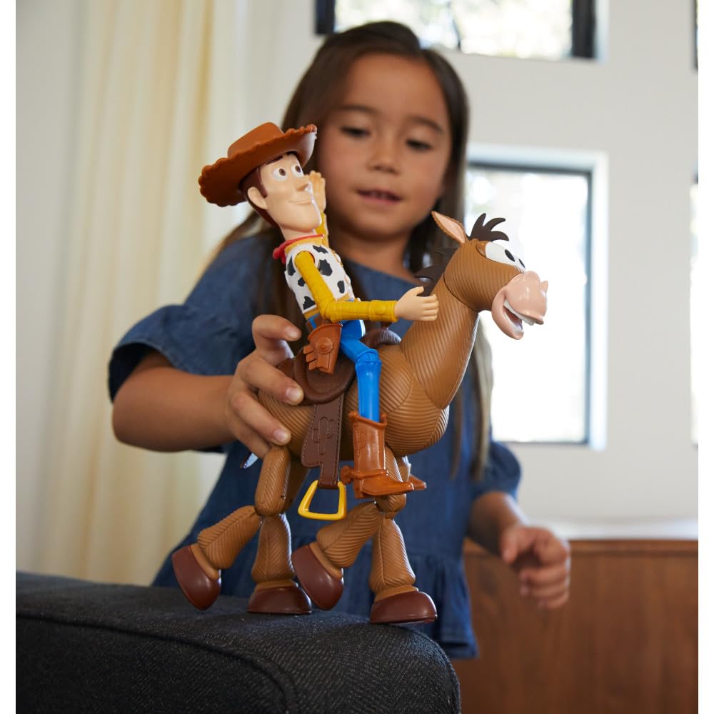 Mattel Disney Pixar Toy Story 4 Woody and Bullseye Action Figure 2-Pack, Movie-Inspired Scale, Ages 3+ 2