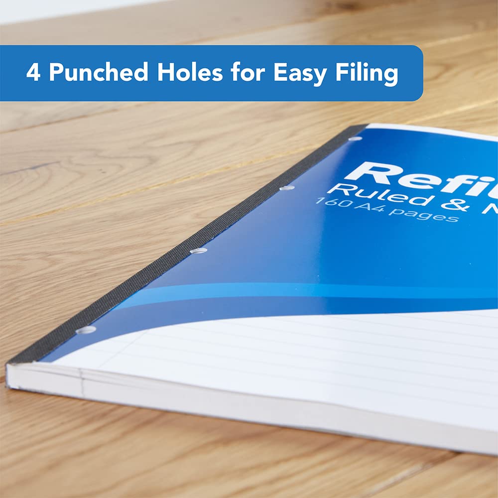 SUMMIT Hamelin A4 Refill Pad - 8mm Ruled Lines, 4-Hole Punched, 70gsm | 5 Pack 3