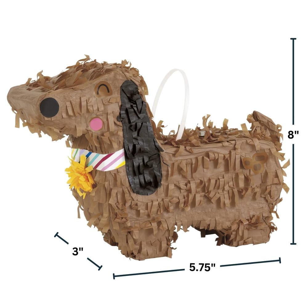 Unique Mini Dachshund Piñata Favor Decoration - 20cm x 14cm | Cardboard | Multicolour 2