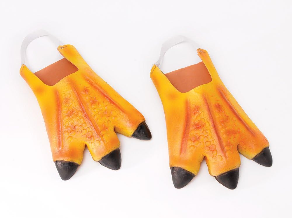 Bristol Novelty Chicken Feet Shoes for Adults (1 Pair) - Yellow, Eye-Catching Costume Accessory 1