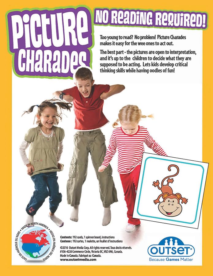 Outset Media Picture Charades for Kids - No Reading Required - Card Game 3