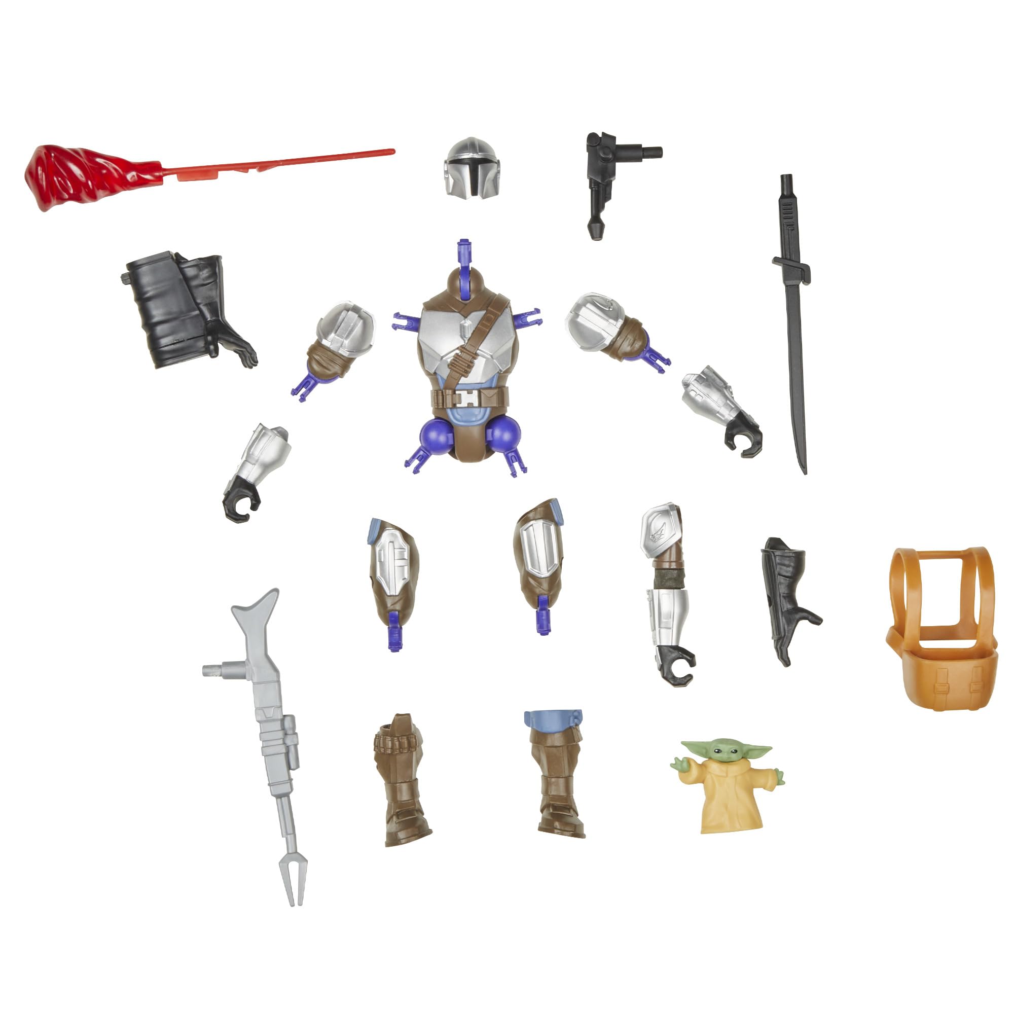 Star Wars MixMashers The Mandalorian and Grogu Action Figure Set - Mix-and-Match Play for Kids 2