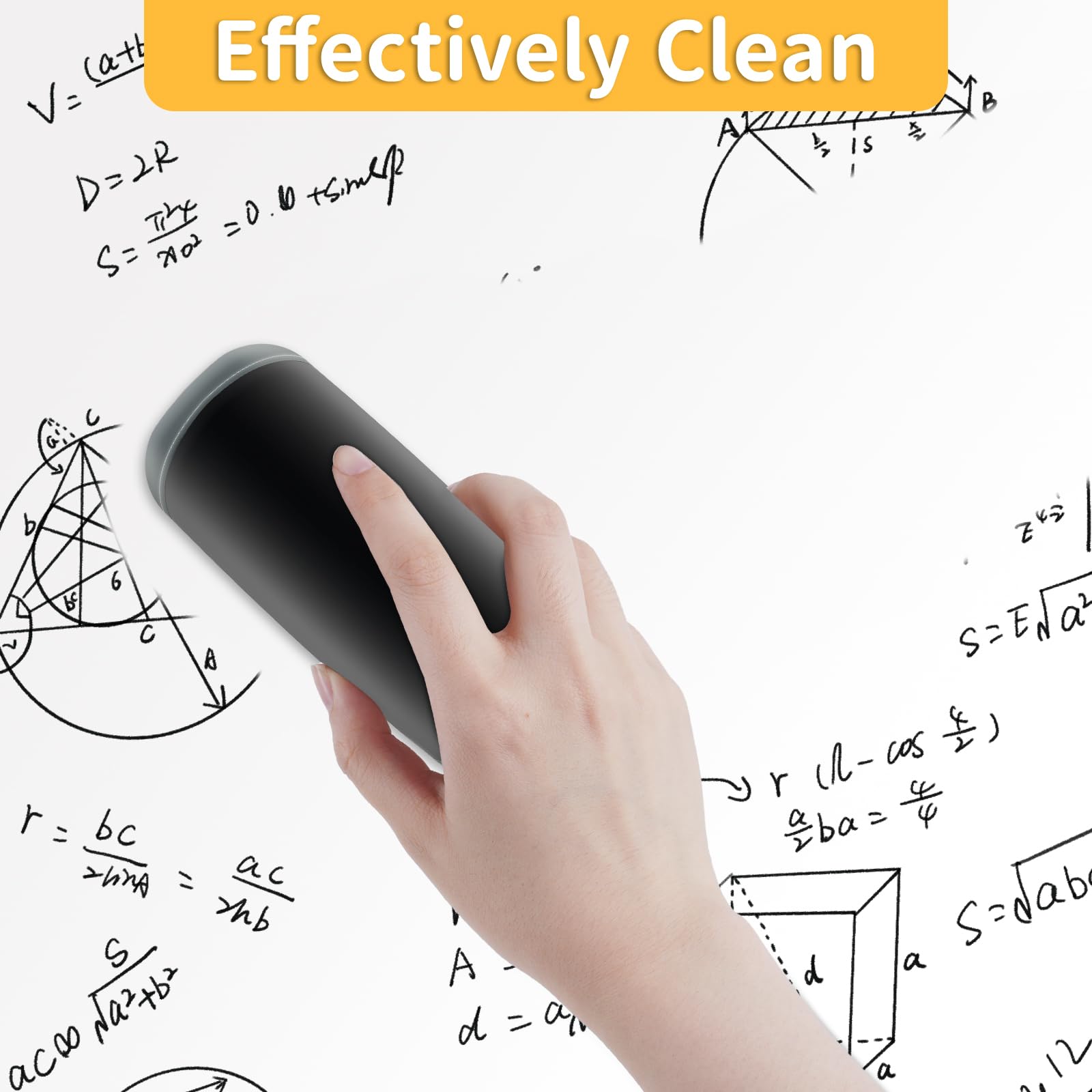 MOXYOY Magnetic Whiteboard Eraser - Strong Hold, Durable Fiber Cleaning | 2 Pack, Black 4