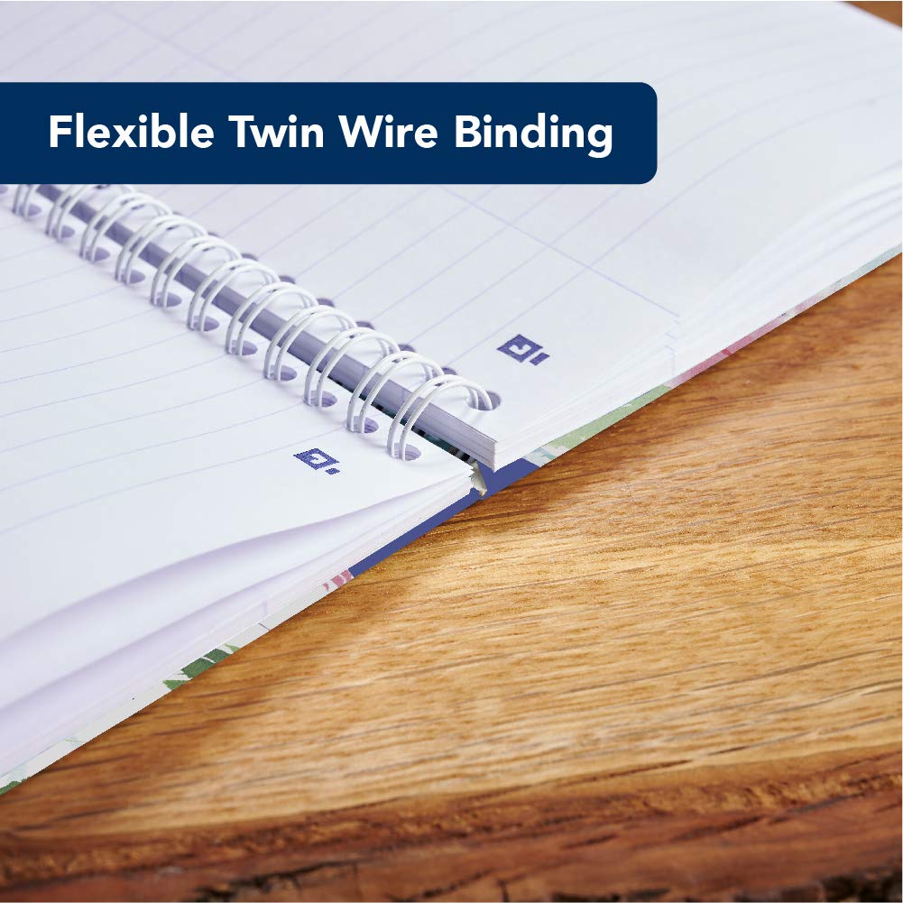 Oxford Botanics Twin Pack - A5 Hard Cover Wirebound Notebook, Ruled with Margin | 140 Pages 4
