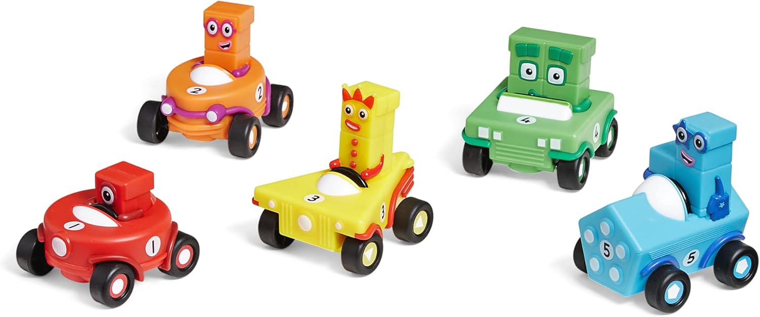 Learning Resources Numberblocks Mini Vehicles Set - 5 Car Pack with Rolling Wheels 1