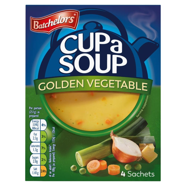 Batchelors Cup a Soup Golden Vegetable Instant Soup Sachets, 82g Box (Pack of 9)