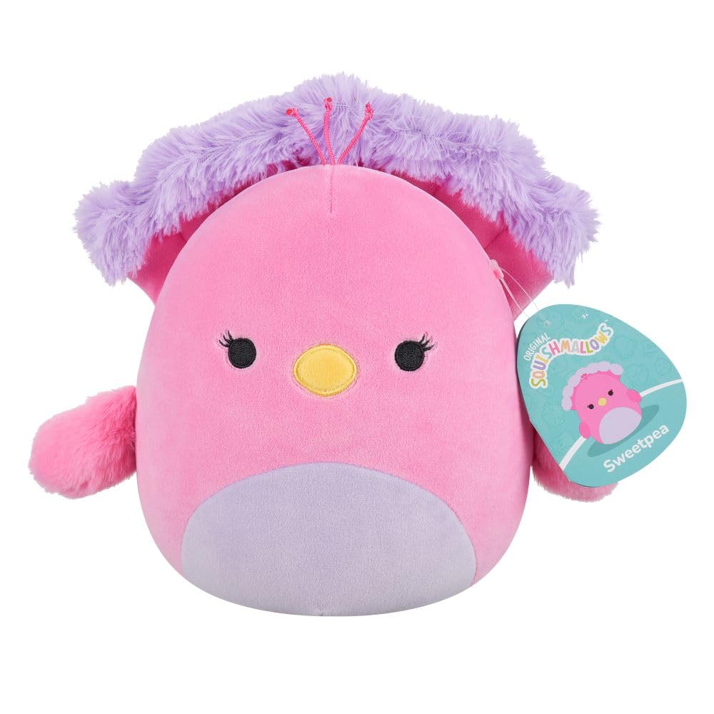 Squishmallows Sweetpea the Peacock - 7.5-Inch Plush Toy for Ages 3+