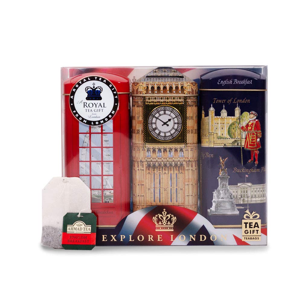Ahmad Tea London Collection English Breakfast Tea Caddy Gift Set - 3 x 20 Teabags 5