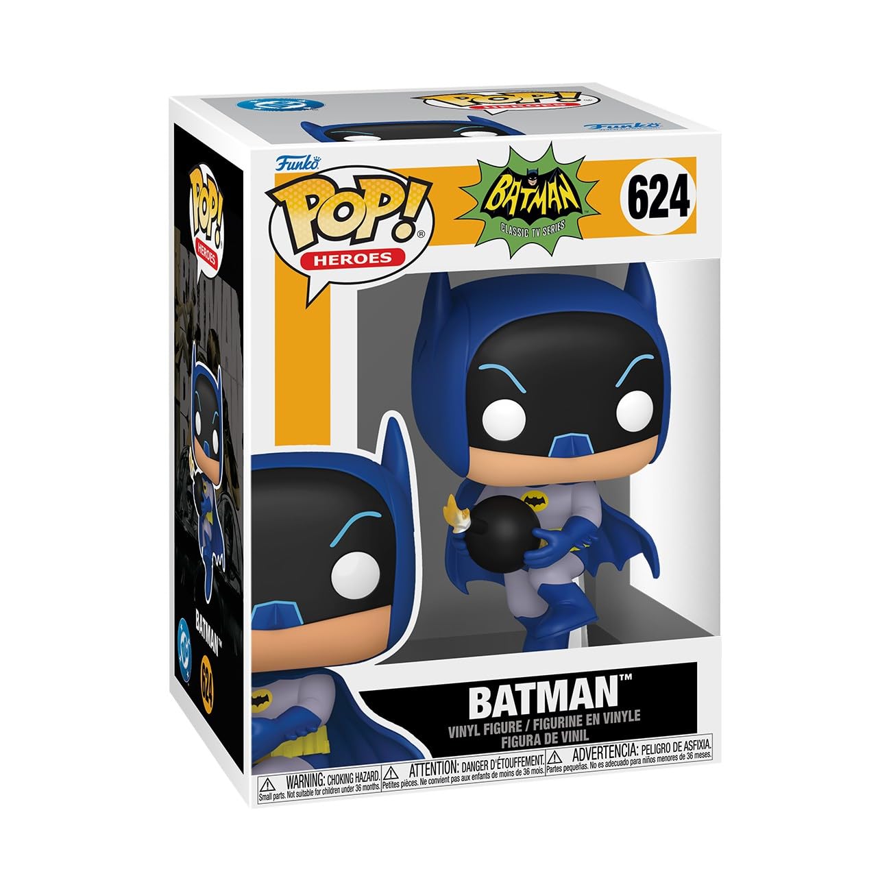 Funko POP! Heroes: Batman 1966 - Batman with Bomb Vinyl Figure | 3.75 Inch | Multicolor