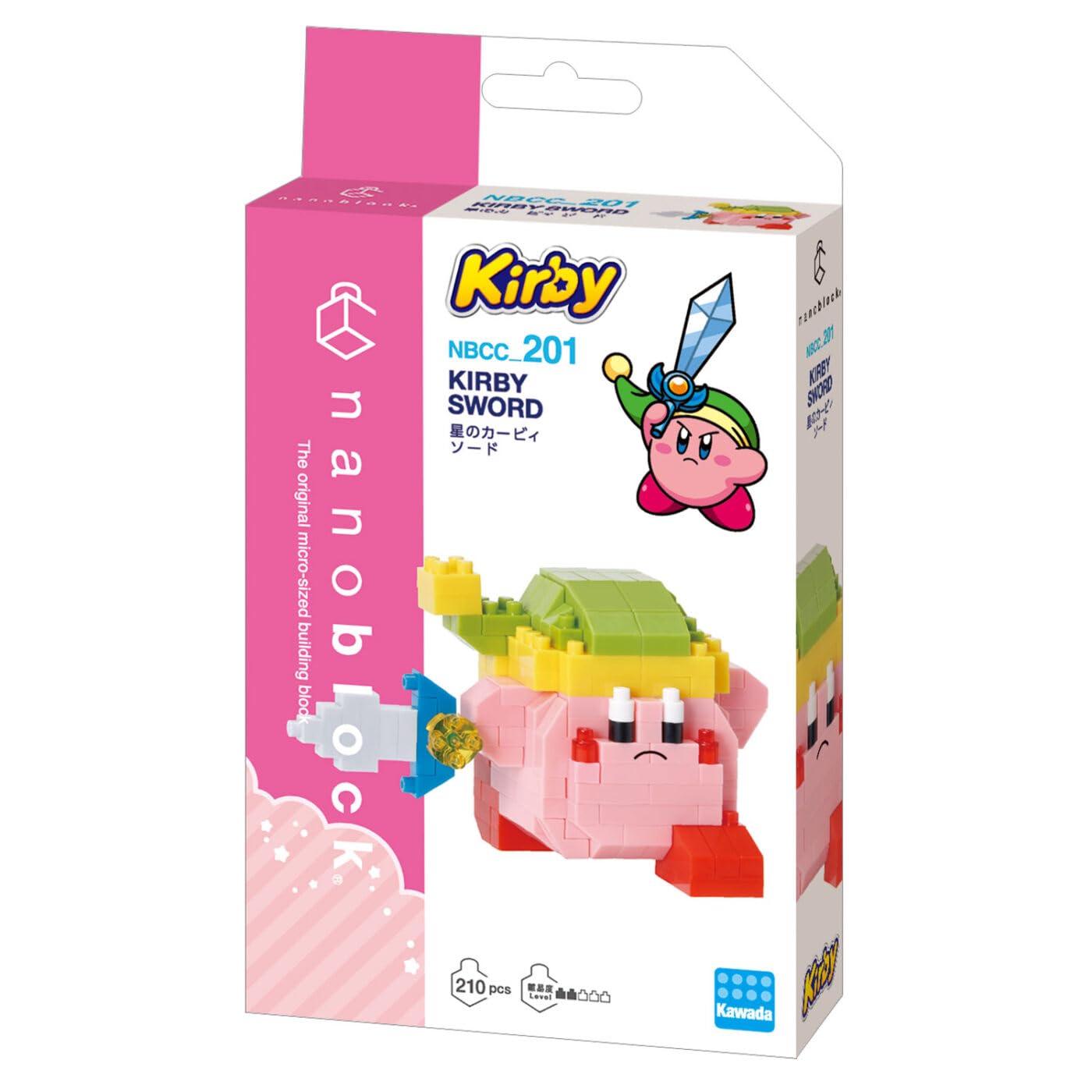 nanoblock Kirby - Kirby Sword Character Collection Series Building Kit | Approx. 210 Pieces | Age 12+ 2