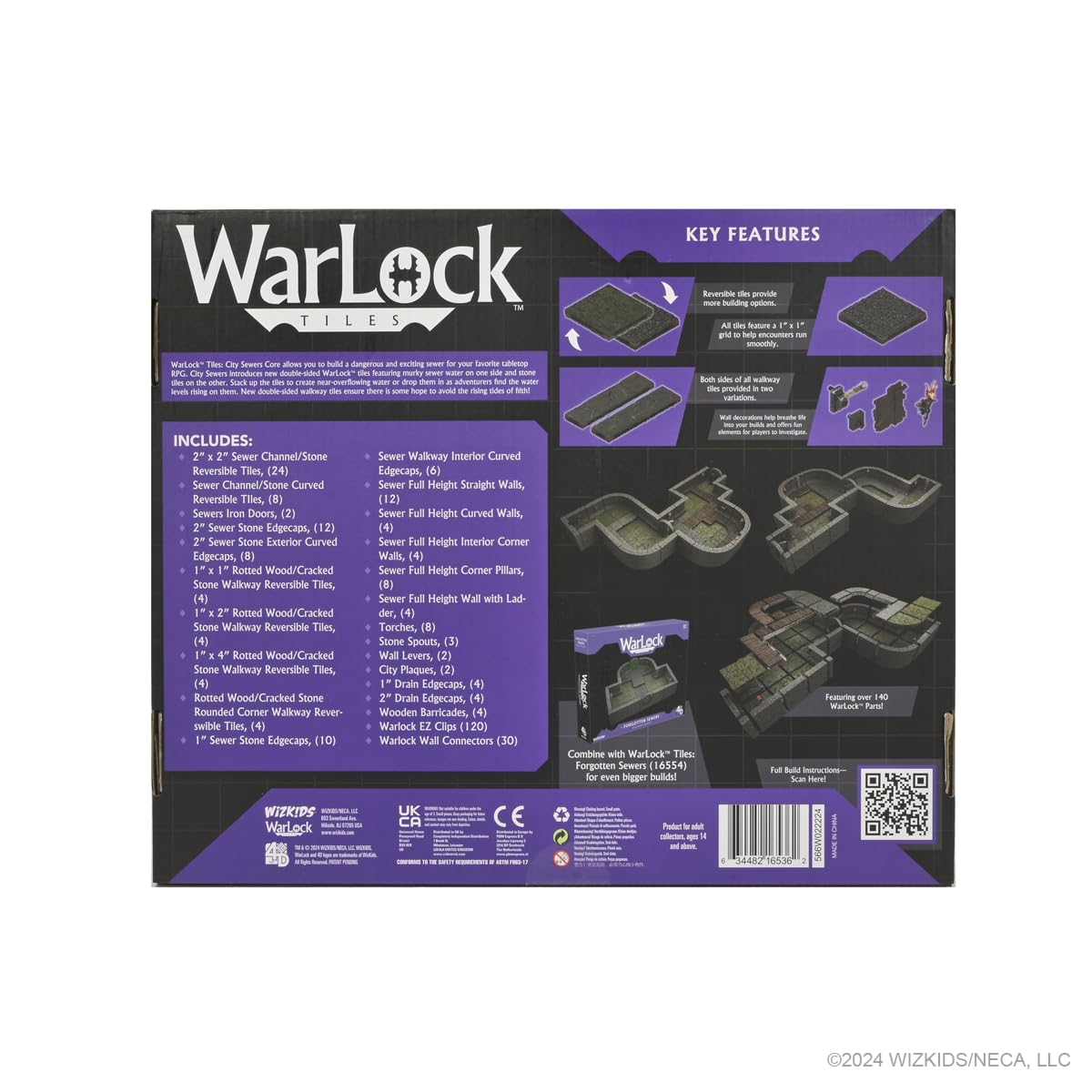 WizKids WarLock Tiles Core Set: City Sewers | Modular Tile-Based Game System 6