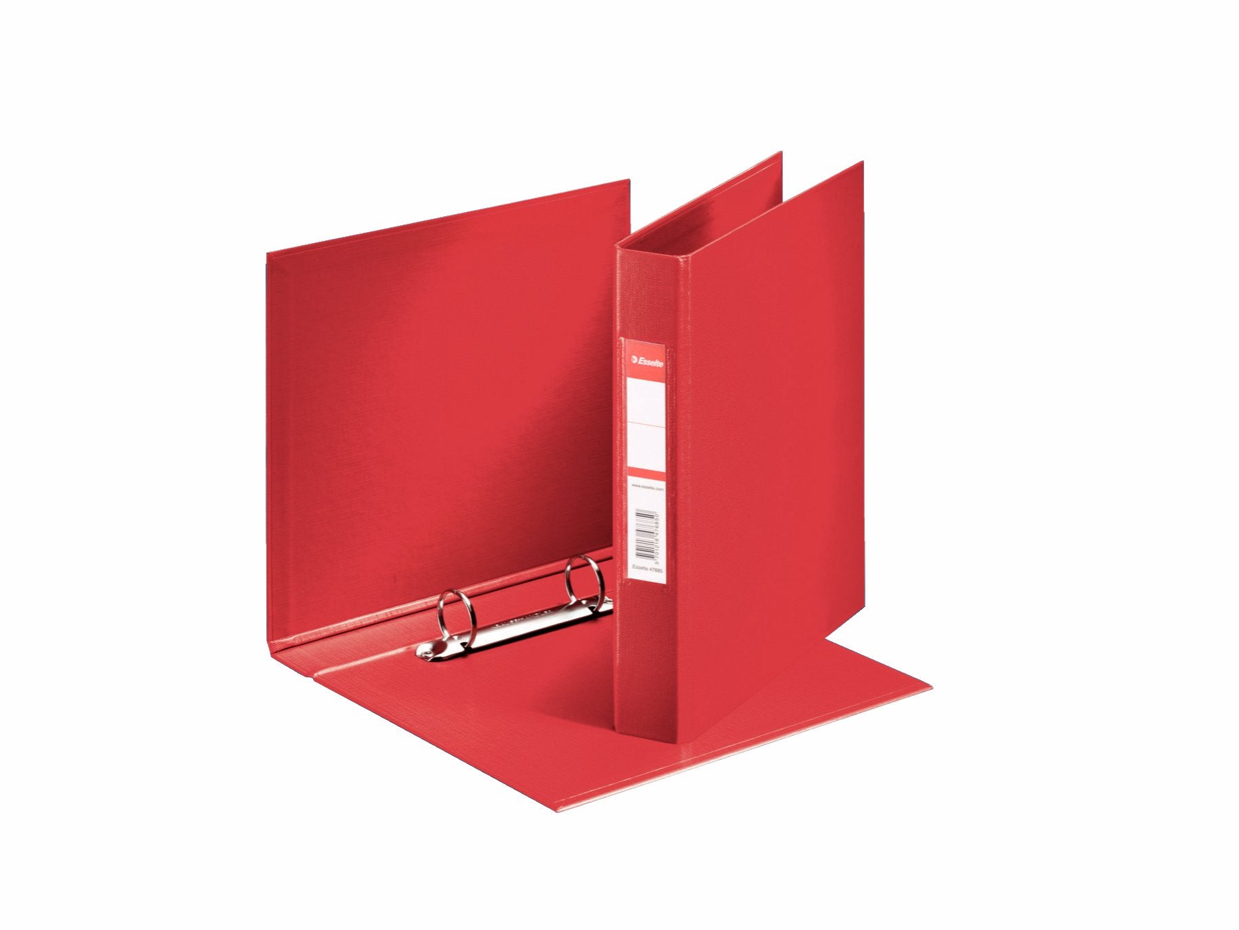 Esselte O-Ring Binder - 25 mm Ring Size, A5 Format, Red | Grey Cardboard/Polypropylene 2