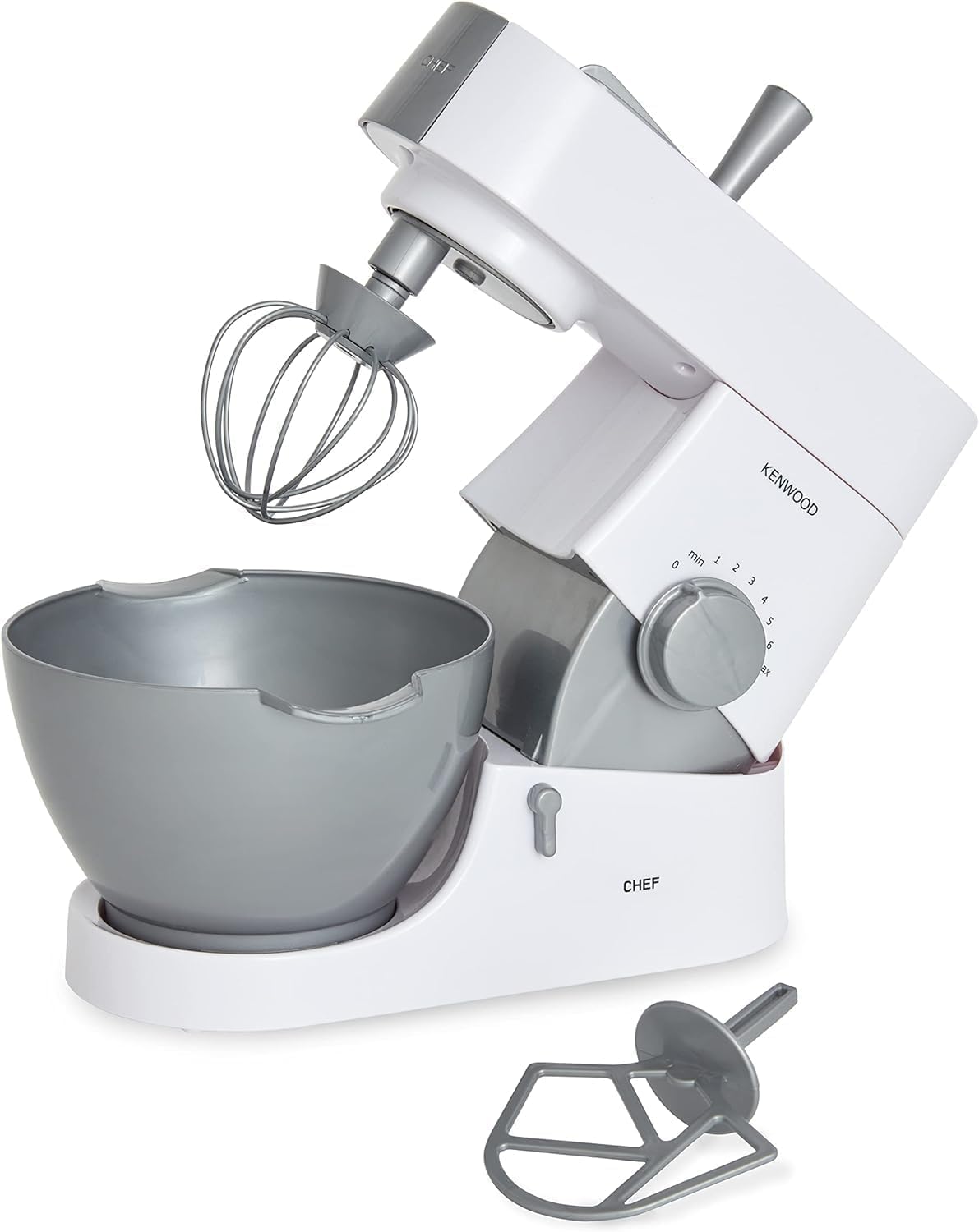 Casdon 63550 Kenwood Toy Mixer for Children Aged 3+ | Perfect for Budding Bakers Who Enjoy Mixing Real Food, Grey,26x15.5x19.5 cm 1
