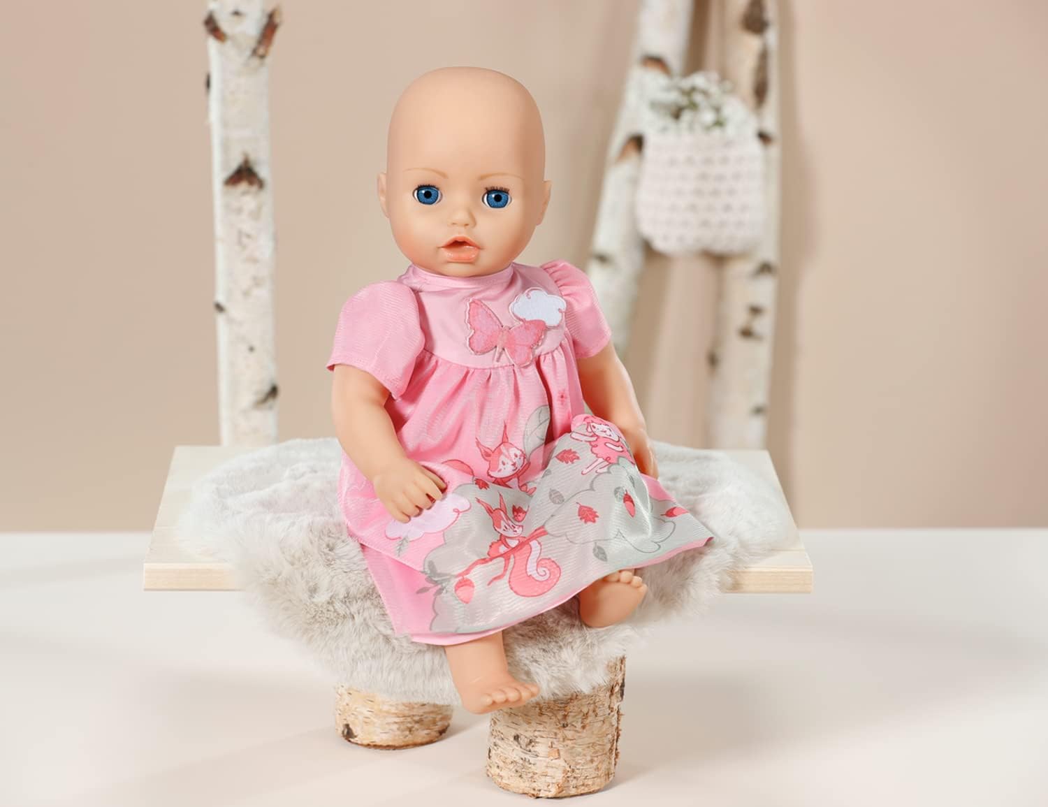 Baby Annabell Pink Dress 709603 - Cute Sheep & Squirrel Pattern for 43cm Dolls 5