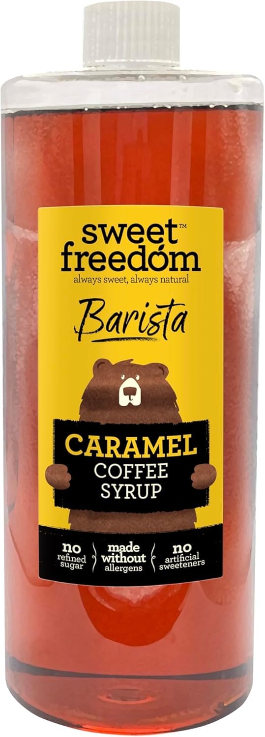 Sweet Freedom Caramel Coffee Syrup - 1 Litre | Natural Sweetener | High Fibre