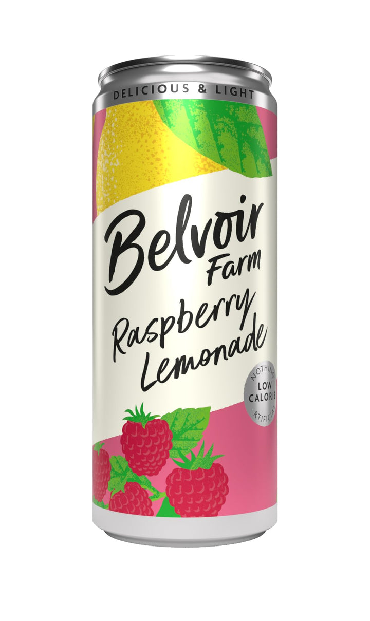 Belvoir Farm - Raspberry Lemonade Sparkling Drink (330ml Can)