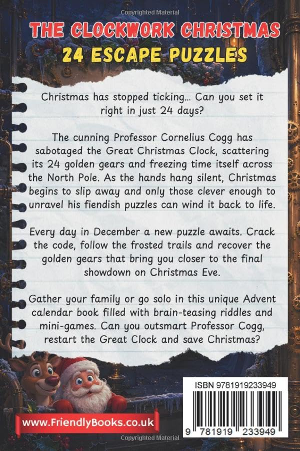 The Christmas Escape Room Advent Calendar Book 2026 - 24 Puzzles
