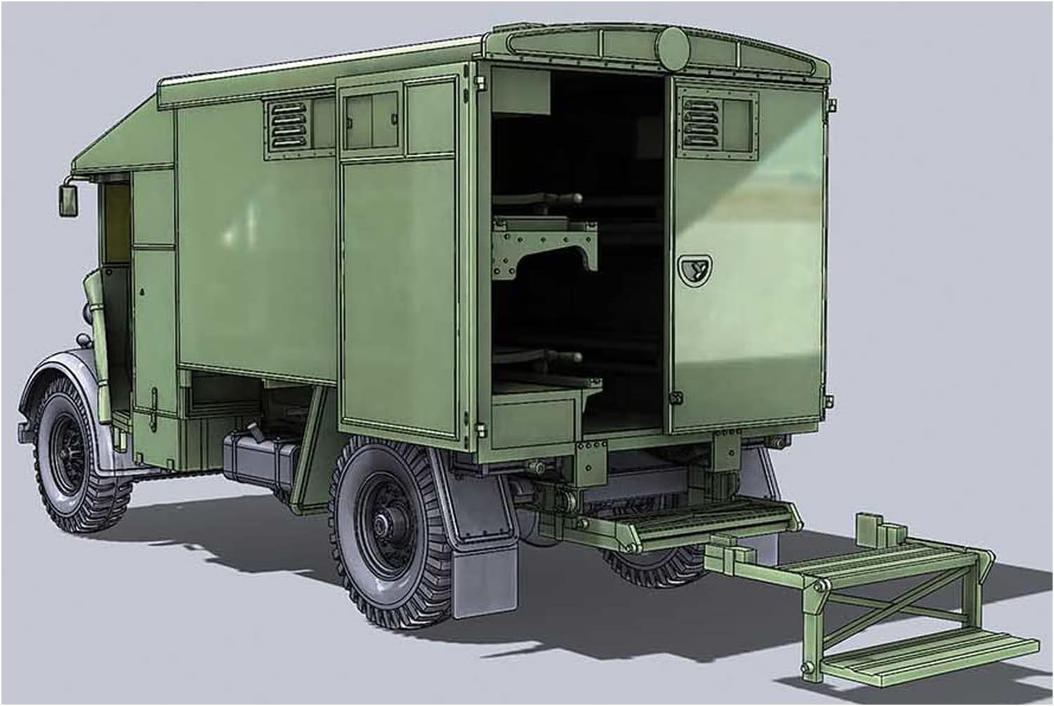 Airfix A1375 Austin K2/Y Ambulance 1:35 Scale Model Kit - Military Vehicle Building Set for Ages 8+