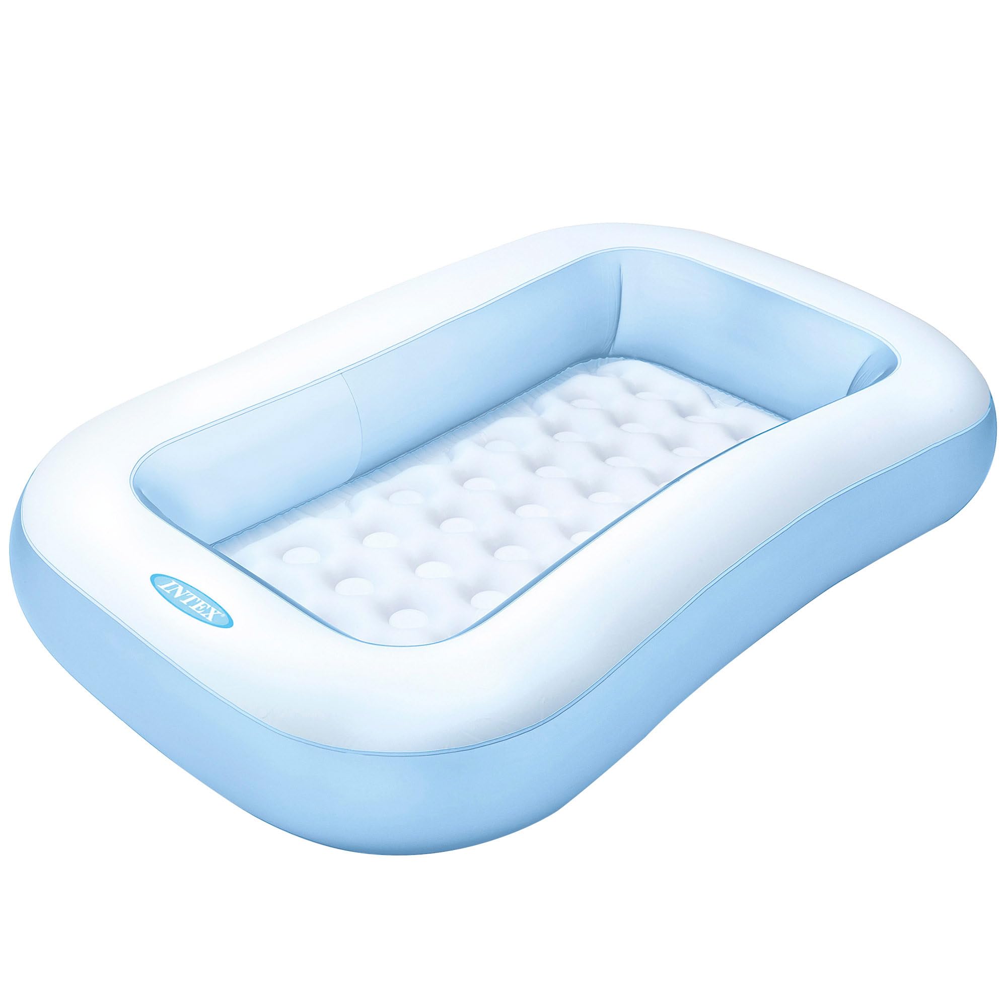 Intex Rectangular Baby Pool - Soft Inflatable Floor | 166cm Size | Blue