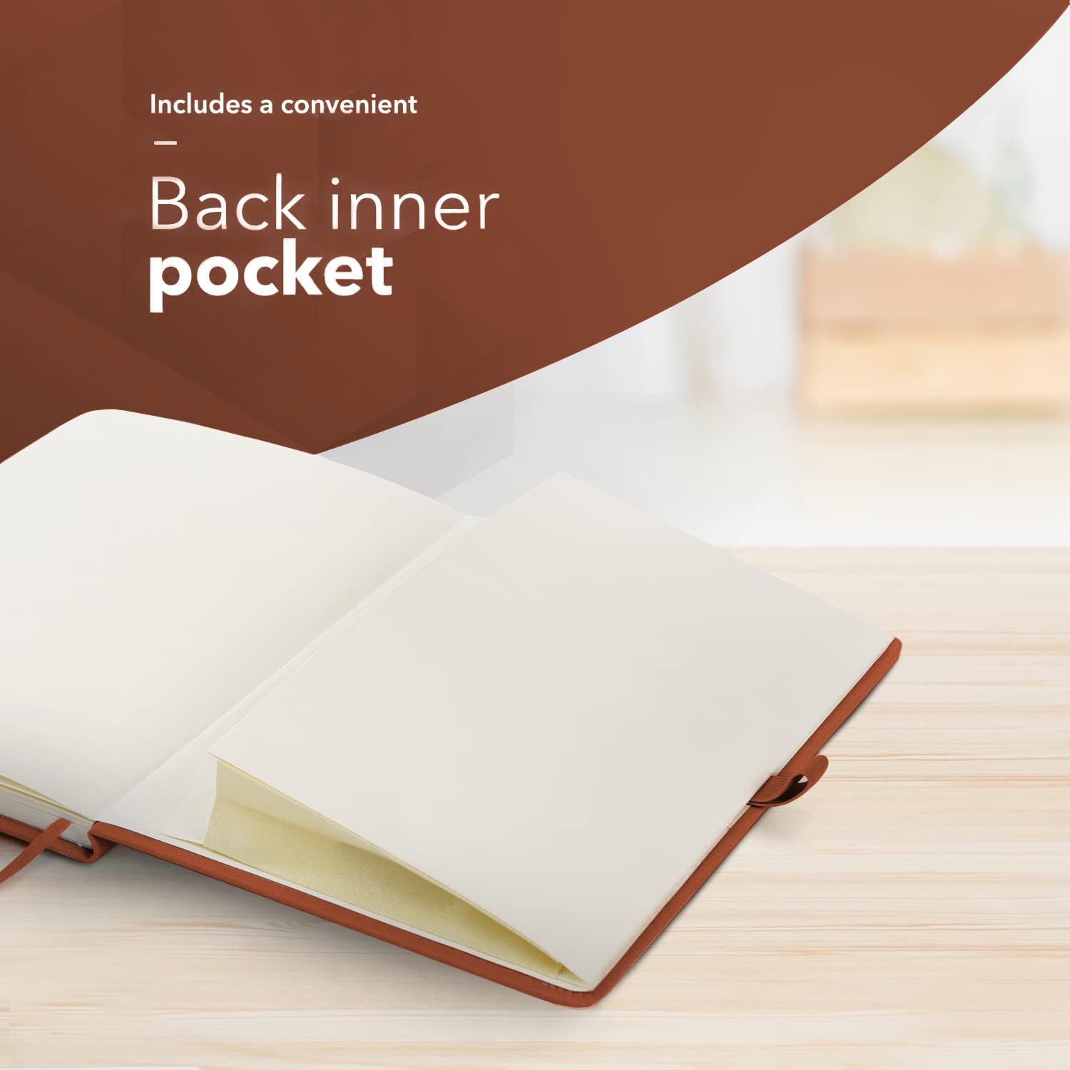 delka A5 Notebook - 220 Pages Ruled Journal | Vegan Leather Soft Cover | Brown 7