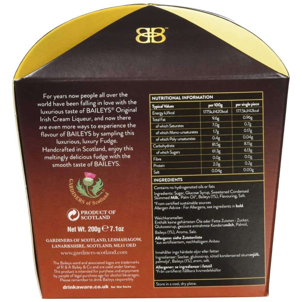Gardiners of Scotland Baileys Luxury Fudge - Handcrafted Scottish Fudge with Smooth Baileys Flavor | 200g 3