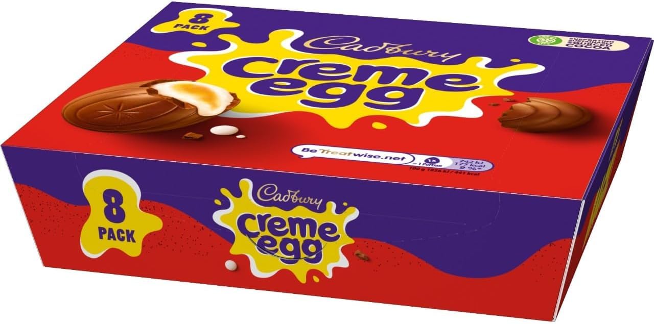 Cadbury Milk Chocolate Crème Eggs - Pack of 8 (320g) - Easter Chocolate Treats with Creamy Fondant Filling 2