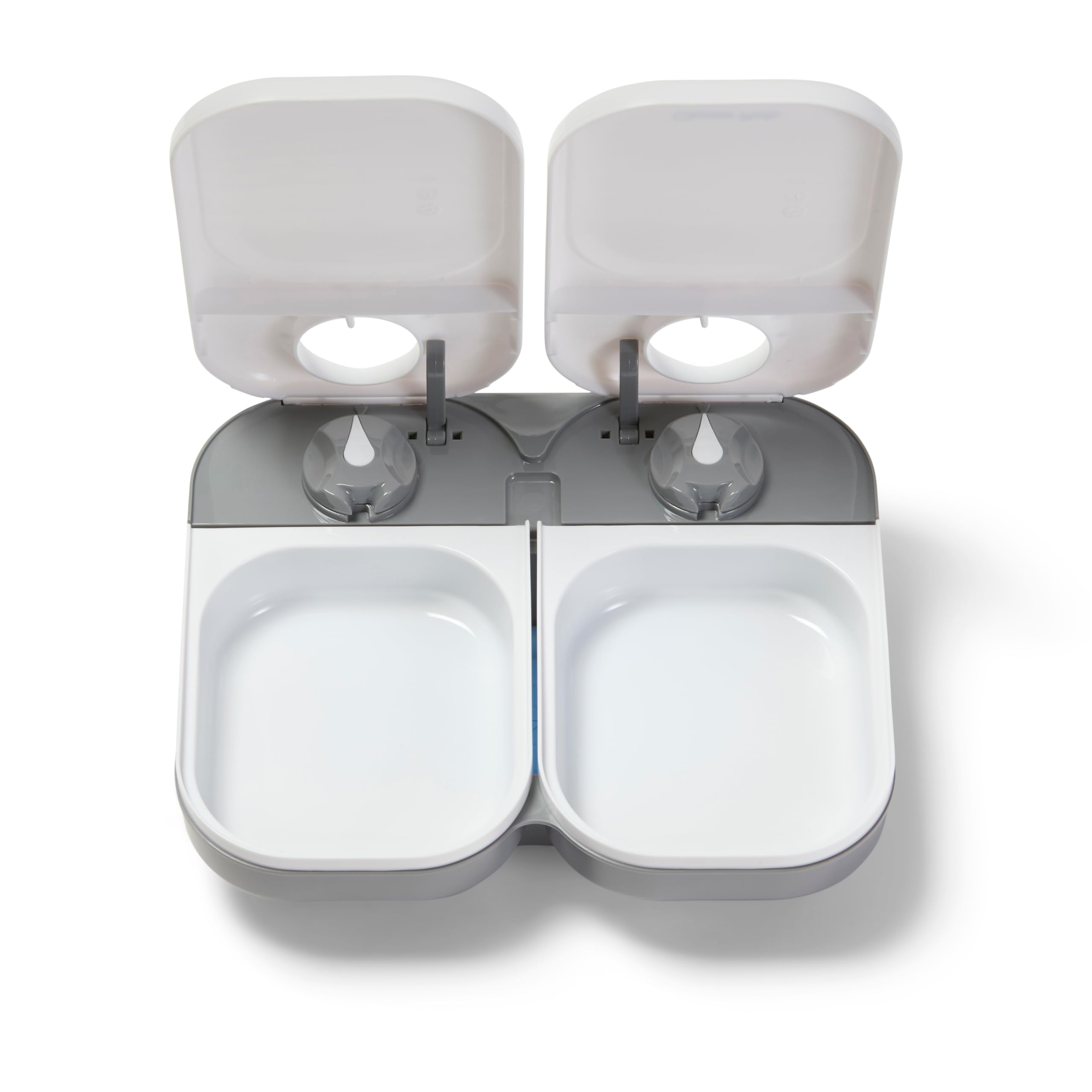 Closer Pets Automatic Pet Feeder - 2-Meal Timer, Stainless Steel Bowls, Ice Pack | White 5