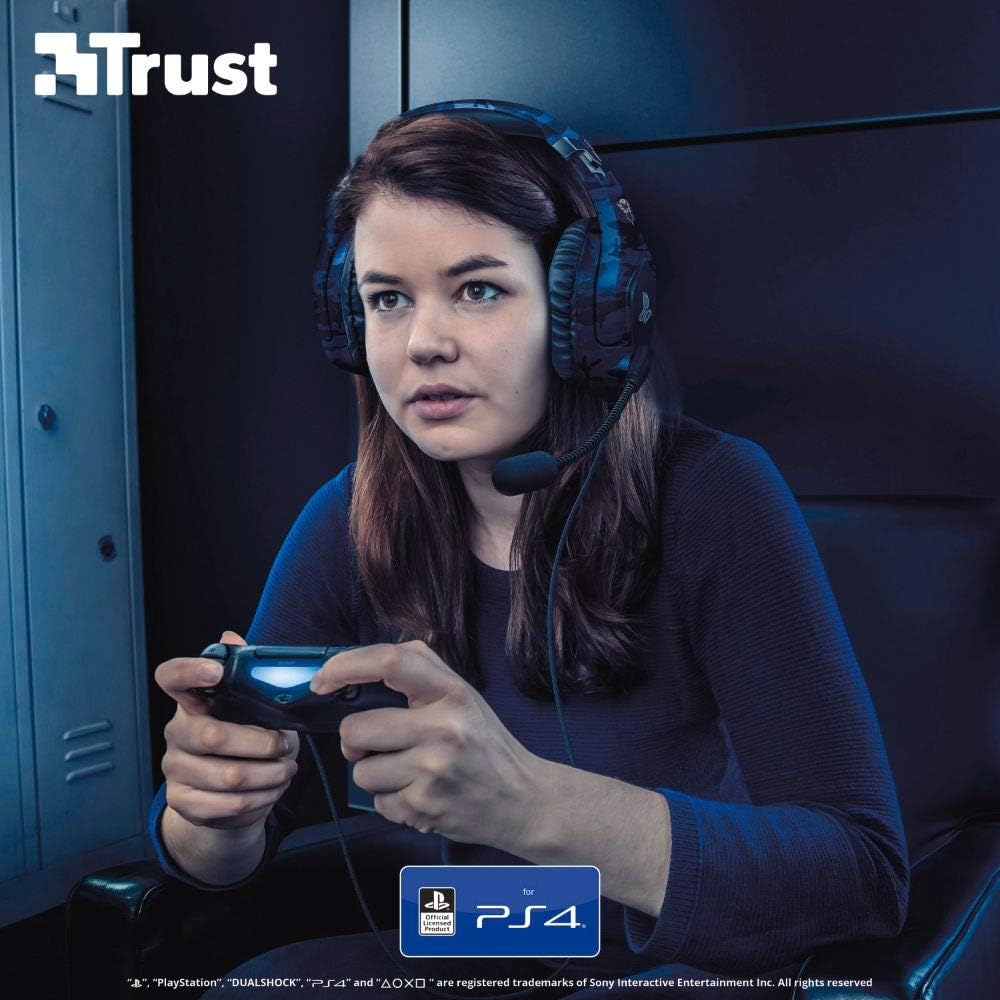 Trust Gaming GXT 488 Forze-B Officially Licensed PS4 PS5 Gaming Headset with 50mm Drivers, Foldable Mic, Blue 8