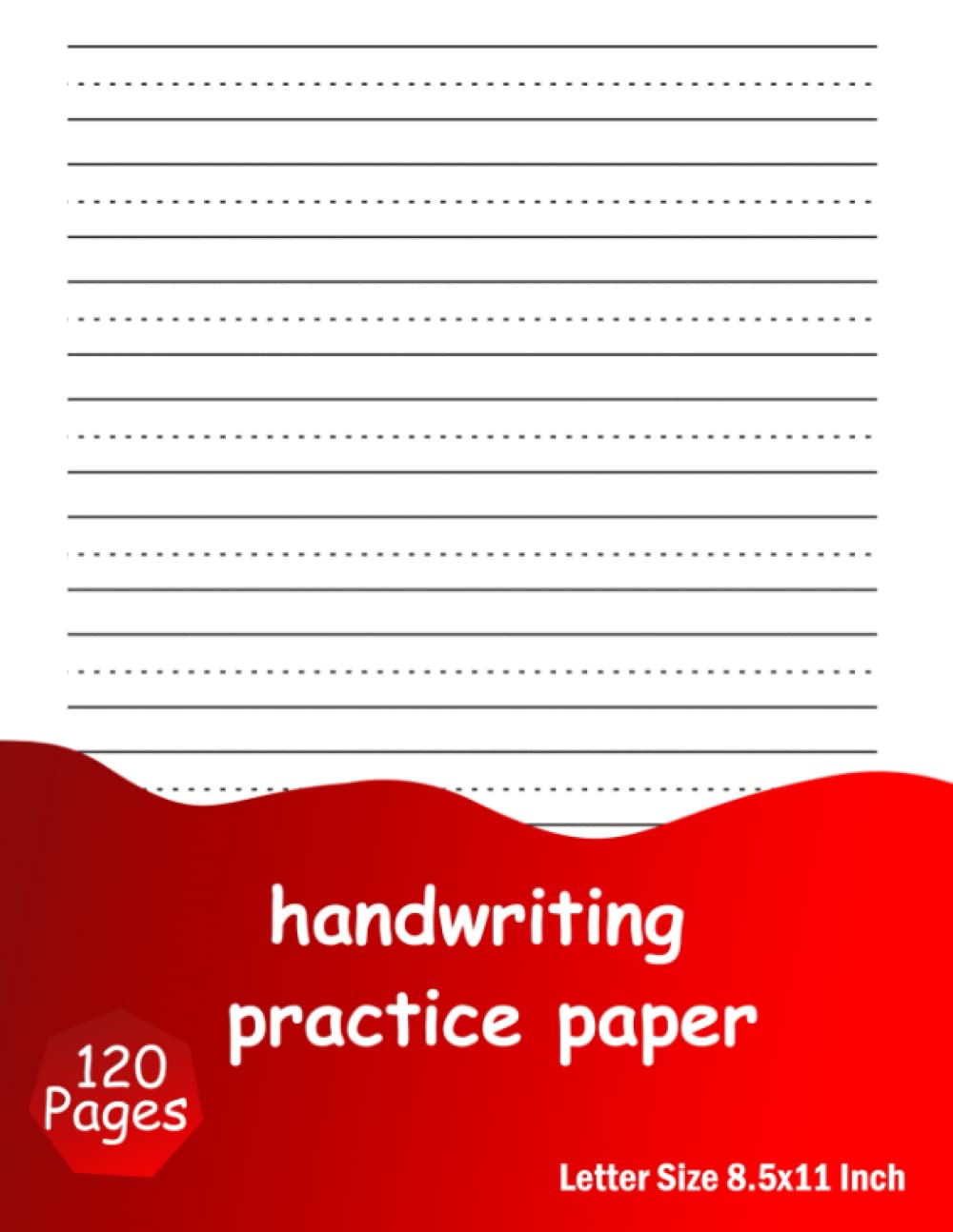 H.writing Publishing Handwriting Practice Paper - 120 Pages Blank Dotted Lined Paper for Students | Paperback 1