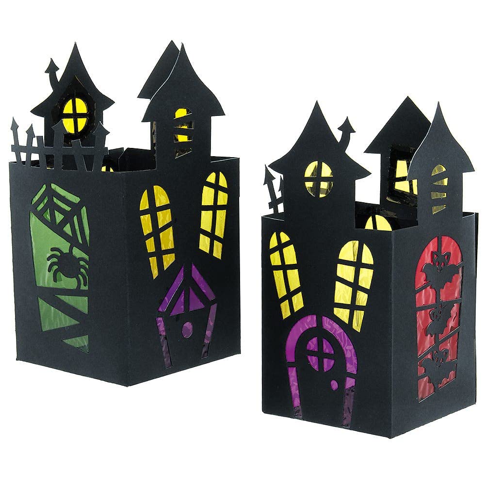 Baker Ross FX188 Haunted House Stained Glass Lantern Kits - Pack of 4 3